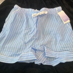 Stars Above Blue striped sleep shorts